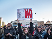 The ''Non Una Di Meno'' movement holds a demonstration named ''Disarm the Patriarchy'' in Rome, Italy, on November 23, 2024. Thousands of pe...