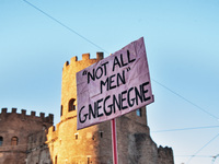 The ''Non Una Di Meno'' movement holds a demonstration named ''Disarm the Patriarchy'' in Rome, Italy, on November 23, 2024. Thousands of pe...