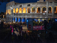 The ''Non Una Di Meno'' movement holds a demonstration named ''Disarm the Patriarchy'' in Rome, Italy, on November 23, 2024. Thousands of pe...