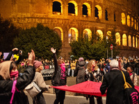 The ''Non Una Di Meno'' movement holds a demonstration named ''Disarm the Patriarchy'' in Rome, Italy, on November 23, 2024. Thousands of pe...