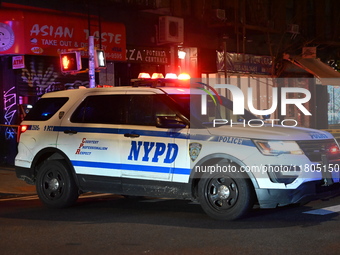 A person is shot in the Alphabet City neighborhood of Manhattan's East Village in New York, United States, on November 24, 2024. On Sunday m...