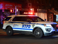 A person is shot in the Alphabet City neighborhood of Manhattan's East Village in New York, United States, on November 24, 2024. On Sunday m...