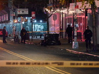 A person is shot in the Alphabet City neighborhood of Manhattan's East Village in New York, United States, on November 24, 2024. On Sunday m...