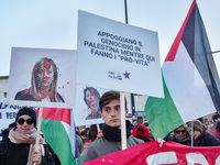 The ''Non Una Di Meno'' movement holds a demonstration named ''disarm the patriarchy'' in Rome, Italy, on November 23, 2024. Thousands of pe...