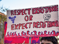 The ''Non Una Di Meno'' movement holds a demonstration named ''disarm the patriarchy'' in Rome, Italy, on November 23, 2024. Thousands of pe...