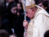 Pope Francis presides over a mass on the occasion of Youth Day in St. Peter's Basilica at the Vatican on November 24, 2024. (