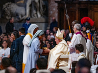 Pope Francis leads a mass on World Youth Day at St. Peter's Basilica in The Vatican, on November 24, 2024. (