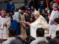 Pope Francis leads a mass on World Youth Day at St. Peter's Basilica in The Vatican, on November 24, 2024. (