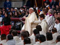 Pope Francis leads a mass on World Youth Day at St. Peter's Basilica in The Vatican, on November 24, 2024. (