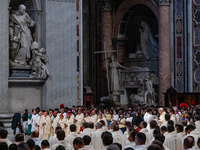 Pope Francis leads a mass on World Youth Day at St. Peter's Basilica in The Vatican, on November 24, 2024. (