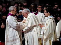 Pope Francis leads a mass on World Youth Day at St. Peter's Basilica in The Vatican, on November 24, 2024. (