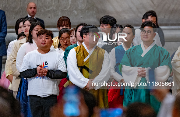 Pope Francis celebrates a Holy Mass on World Youth Day in November 24, 2024. 