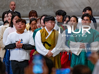 Pope Francis celebrates a Holy Mass on World Youth Day in November 24, 2024. (