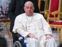 Pope Francis leads a mass on World Youth Day at St. Peter's Basilica in The Vatican, on November 24, 2024. (