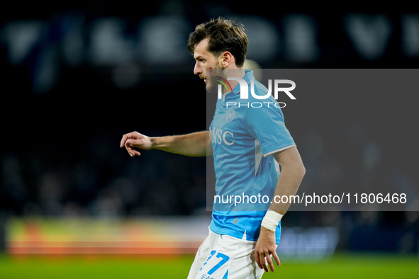 Khvicha Kvaratskhelia of SSC Napoli during the serie Serie A Enilive match between SSC Napoli and AS Roma at Stadio Diego Armando Maradona o...