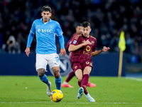 Mathias Olivera of SSC Napoli and Stephan El Shaarawy of AS Roma during the serie Serie A Enilive match between SSC Napoli and AS Roma at St...