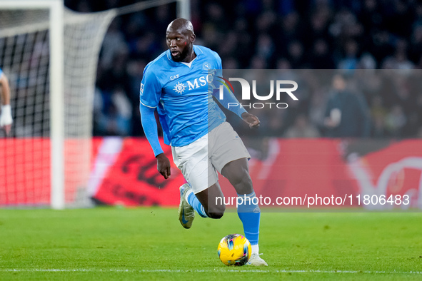 Romelu Lukaku of SSC Napoli during the serie Serie A Enilive match between SSC Napoli and AS Roma at Stadio Diego Armando Maradona on Novemb...