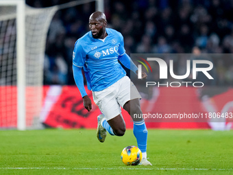 Romelu Lukaku of SSC Napoli during the serie Serie A Enilive match between SSC Napoli and AS Roma at Stadio Diego Armando Maradona on Novemb...