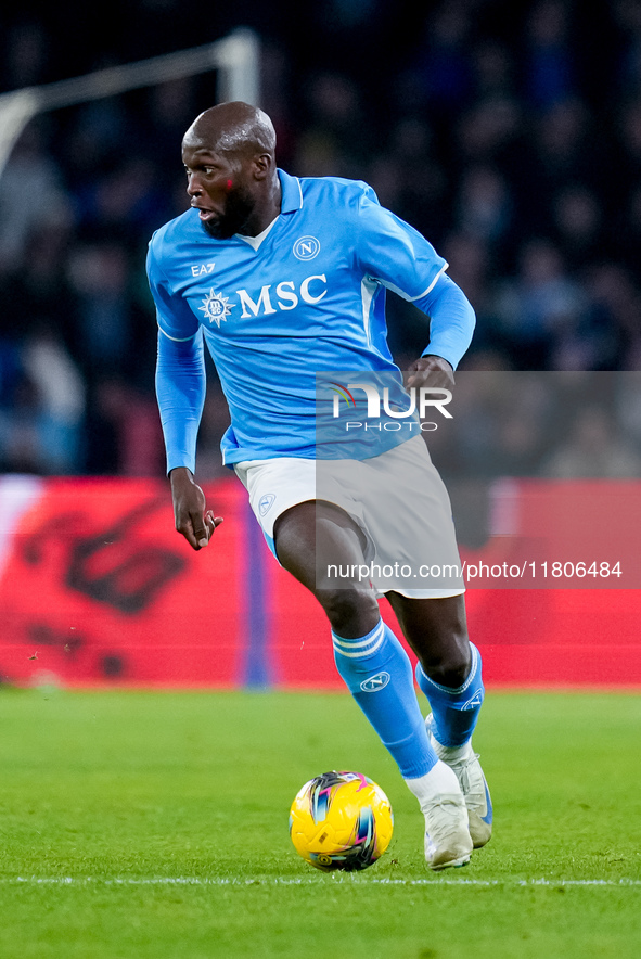 Romelu Lukaku of SSC Napoli during the serie Serie A Enilive match between SSC Napoli and AS Roma at Stadio Diego Armando Maradona on Novemb...