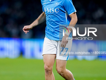 Khvicha Kvaratskhelia of SSC Napoli during the serie Serie A Enilive match between SSC Napoli and AS Roma at Stadio Diego Armando Maradona o...