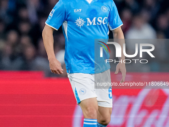 Stanislav Lobotka of SSC Napoli during the serie Serie A Enilive match between SSC Napoli and AS Roma at Stadio Diego Armando Maradona on No...