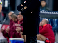 Claudio Ranieri head coach of AS Roma looks on during the serie Serie A Enilive match between SSC Napoli and AS Roma at Stadio Diego Armando...