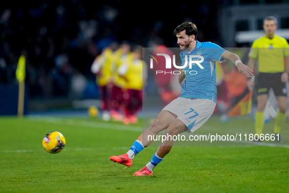 Khvicha Kvaratskhelia of SSC Napoli during the serie Serie A Enilive match between SSC Napoli and AS Roma at Stadio Diego Armando Maradona o...