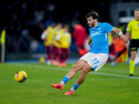 Khvicha Kvaratskhelia of SSC Napoli during the serie Serie A Enilive match between SSC Napoli and AS Roma at Stadio Diego Armando Maradona o...