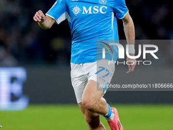 Khvicha Kvaratskhelia of SSC Napoli during the serie Serie A Enilive match between SSC Napoli and AS Roma at Stadio Diego Armando Maradona o...