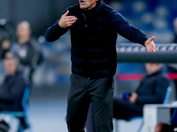 Antonio Conte Head Coach of SSC Napoli gestures during the serie Serie A Enilive match between SSC Napoli and AS Roma at Stadio Diego Armand...