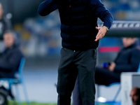 Antonio Conte Head Coach of SSC Napoli reacts during the serie Serie A Enilive match between SSC Napoli and AS Roma at Stadio Diego Armando...