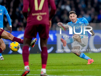 Matteo Politano of SSC Napoli during the serie Serie A Enilive match between SSC Napoli and AS Roma at Stadio Diego Armando Maradona on Nove...