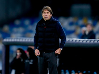 Antonio Conte Head Coach of SSC Napoli looks on during the serie Serie A Enilive match between SSC Napoli and AS Roma at Stadio Diego Armand...