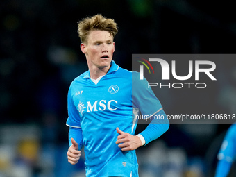 Scott McTominay of SSC Napoli looks on during the serie Serie A Enilive match between SSC Napoli and AS Roma at Stadio Diego Armando Maradon...