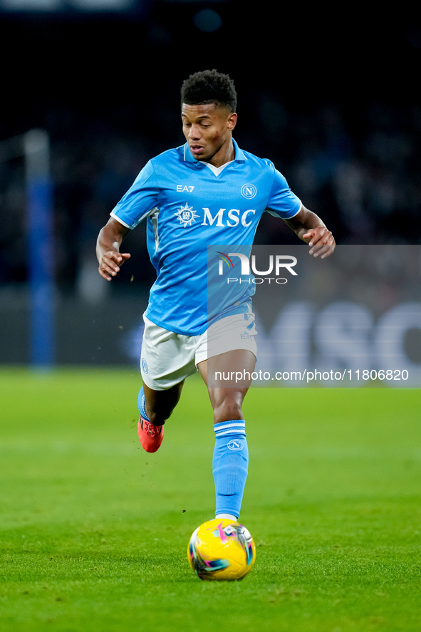 David Neres of SSC Napoli during the serie Serie A Enilive match between SSC Napoli and AS Roma at Stadio Diego Armando Maradona on November...