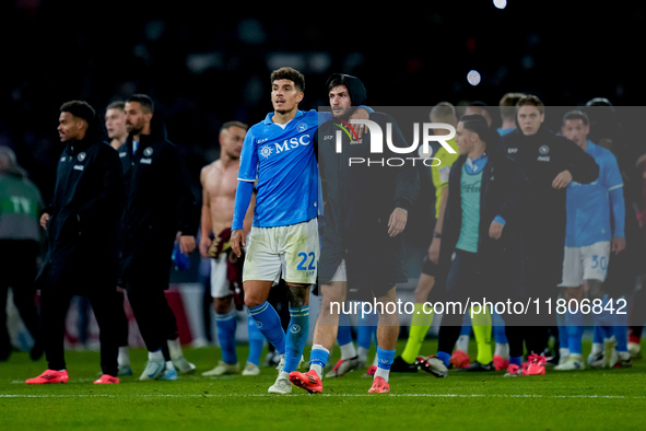 Khvicha Kvaratskhelia of SSC Napoli during the serie Serie A Enilive match between SSC Napoli and AS Roma at Stadio Diego Armando Maradona o...