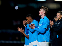 Scott McTominay of SSC Napoli celebrates the victory during the serie Serie A Enilive match between SSC Napoli and AS Roma at Stadio Diego A...