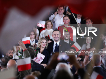 In Krakow, Poland, on November 24, 2024, the newly presented presidential candidate, Polish historian and president of the Institute of Nati...