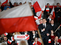 KRAKOW, POLAND - NOVEMBER 24:
Lucjusz Nadberezny, Mayor of Stalowa Wola and a member of the opposition Law and Justice party, introduces Kar...