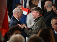 KRAKOW, POLAND - NOVEMBER 24:
Antoni Macierewicz (left), PiS MP and Ryszard Majdzik, seen during the Law and Justice party event where Karol...