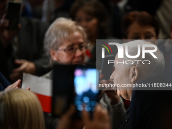 KRAKOW, POLAND - NOVEMBER 24:
Jarosław Kaczynski, leader of the opposition Law and Justice party, arrives ahead of the nomination of Karol N...