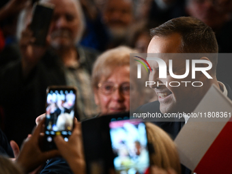 KRAKOW, POLAND - NOVEMBER 24:
Karol Nawrocki, the Law and Justice party's candidate for the 2025 presidential election, arrives to meet PiS...