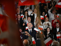 KRAKOW, POLAND - NOVEMBER 24:
Karol Nawrocki, the Law and Justice party's candidate for the 2025 presidential election, addresses his suppor...