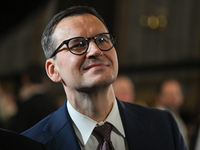 KRAKOW, POLAND - NOVEMBER 24:
Mateusz Morawiecki, Law and Justice party MP and former Polish Prime Minister, leaves the venue where Karol Na...