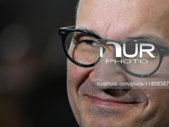 KRAKOW, POLAND - NOVEMBER 24:
Mateusz Morawiecki, Law and Justice party MP and former Polish Prime Minister, leaves the venue where Karol Na...