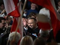 KRAKOW, POLAND - NOVEMBER 24:
Karol Nawrocki, the Law and Justice party's candidate for the 2025 presidential election, surrounded by PiS me...