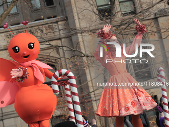 The Wiggles star Emma Memma participates in the annual Santa Claus Parade in Toronto, Ontario, Canada, on November 24, 2024. Thousands of sp...