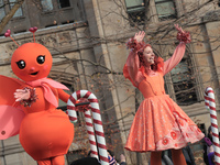 The Wiggles star Emma Memma participates in the annual Santa Claus Parade in Toronto, Ontario, Canada, on November 24, 2024. Thousands of sp...