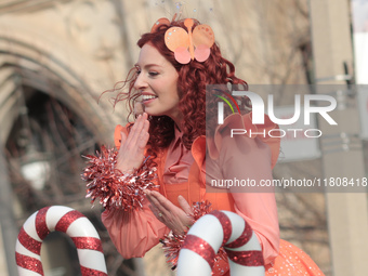 The Wiggles star Emma Memma participates in the annual Santa Claus Parade in Toronto, Ontario, Canada, on November 24, 2024. Thousands of sp...