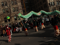 Participants take part in the annual Santa Claus Parade in Toronto, Ontario, Canada, on November 24, 2024. Thousands of people line the stre...